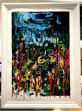 MARIO SCHIFANO-  SERIGRAFIA MATERICA  CM 70 X 50 ORTO BOTANICO