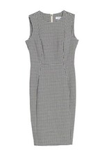 NWT Calvin Klein Women's White Black Patterned Sheath Dress Size 6