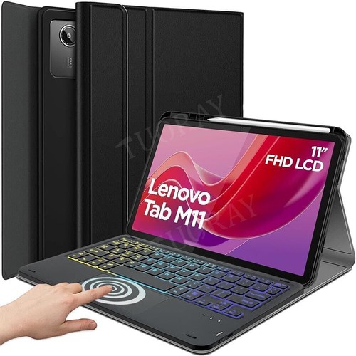 For Lenovo Tab M11 TB-330FU 11" 2024 Backlit Keyboard with Touchpad Case Mouse - Photo 2/49
