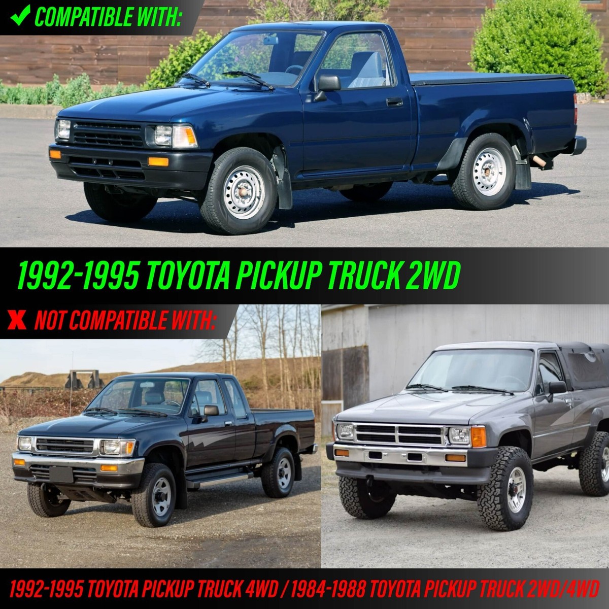 1992-1995 Toyota Pickup Truck 4WD Clear Front Corner Lights - Made By DEPO - Illuminate Your