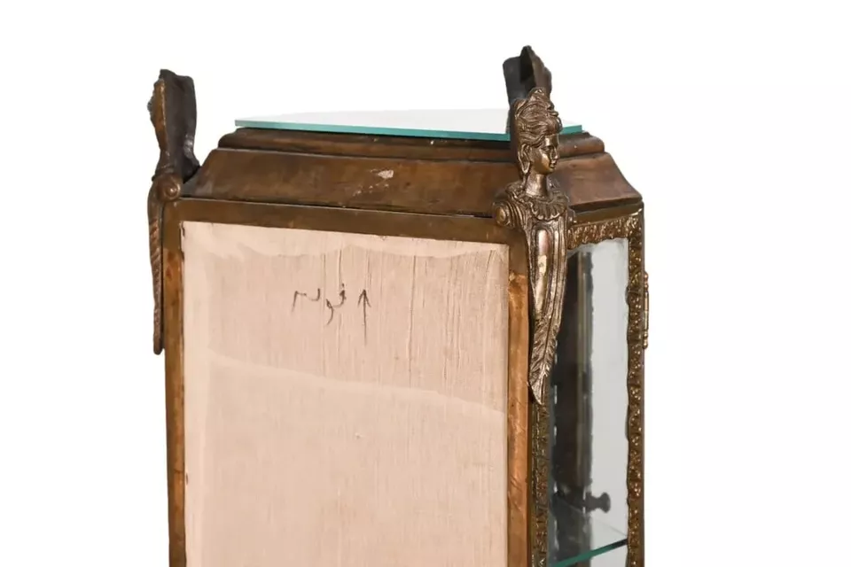 Vitrine, Display, French Rococo Brass, Bronze Mounts, On a Stand, Vintage, 1900! - Image 2 of 4