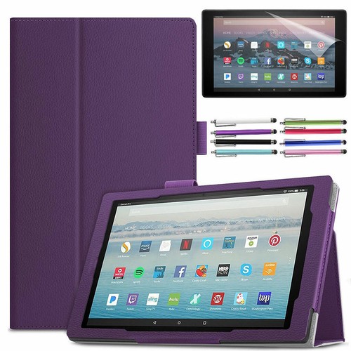 Folio Cover For Amazon Fire HD 10'' 2023/2021 Tablet Slim Stand PU Leather Case - Picture 15 of 21