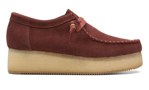 New Clarks Originals Women's Wallacraft Lo Suede Shoes Burgundy 68747 Variety Sz - Picture 2 of 7