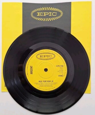 Argent'' Hold You Head Up'' 1972 Epic Records UK 7''Single   45rpm 