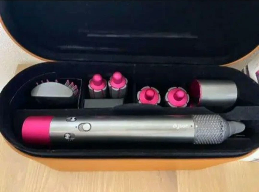 Dyson Airwrap HS01 Complete Hair styler Nickel Fuchsia COMP FN 100V Used Pink ①
