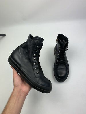 Rick Owens Ramones men's high top leather sneakers size 41 Rick Owens Ramones men's high top leather sneakers size 41