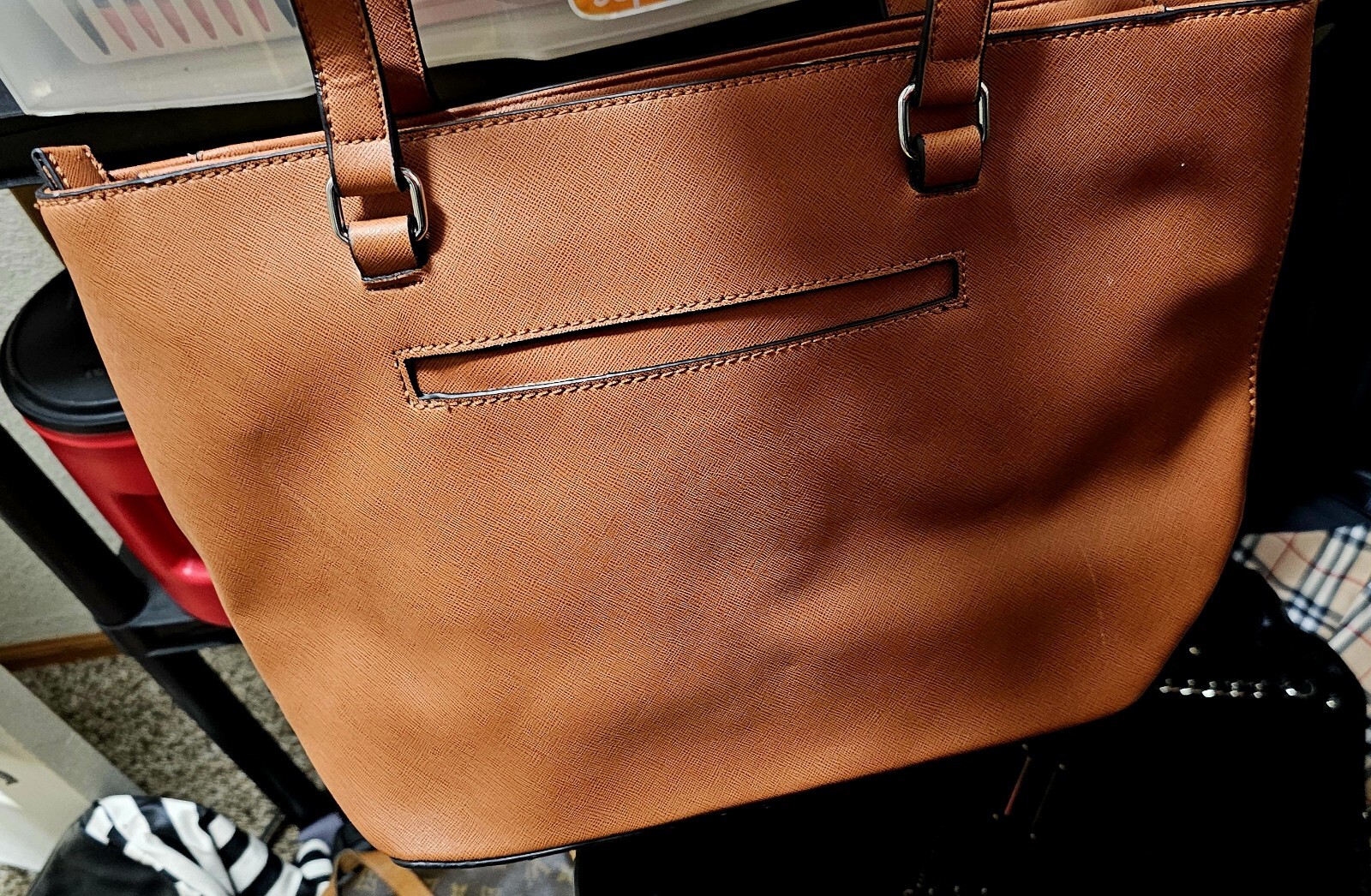 guess handbag brown leather purse vintage - image 2