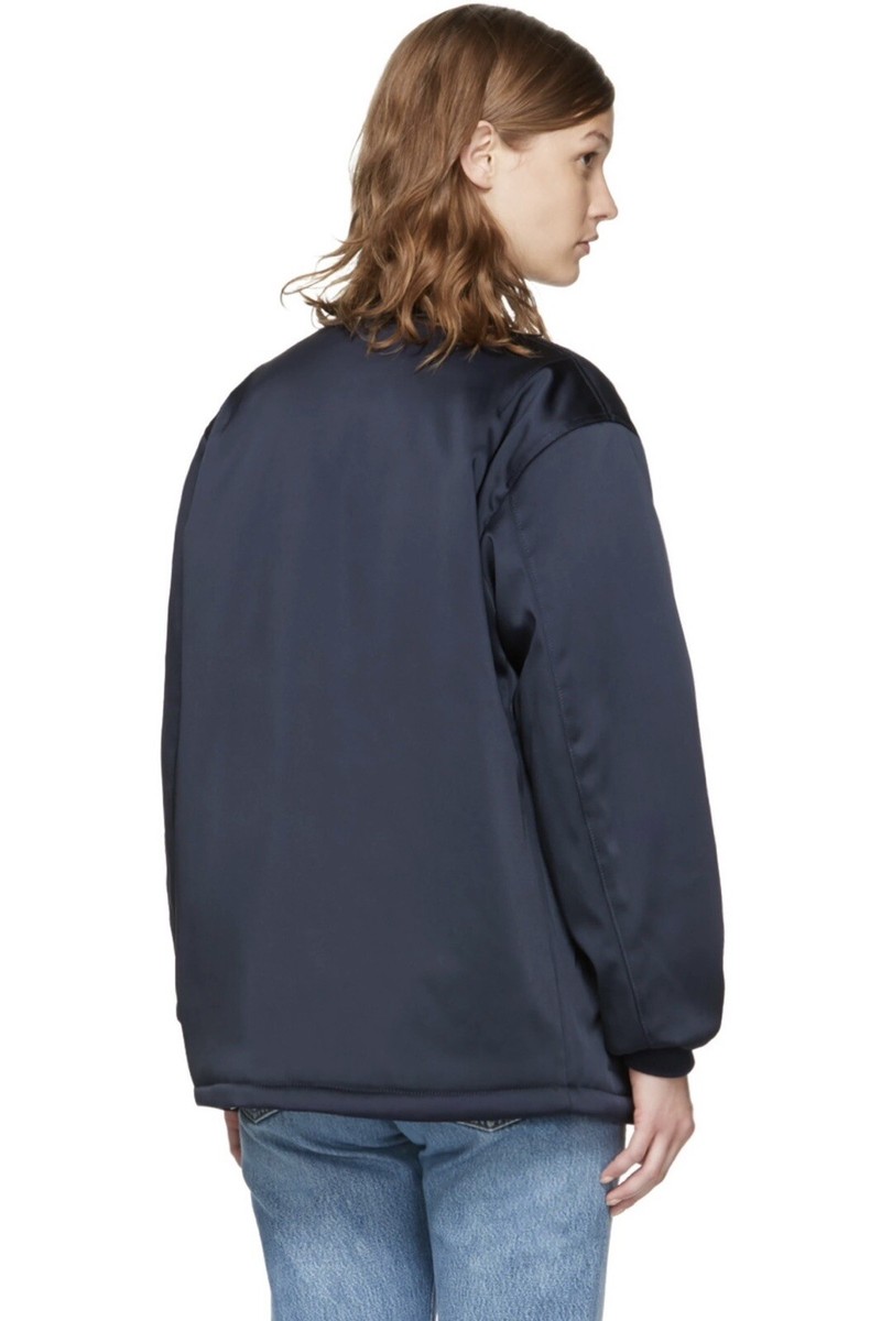 ジャケット・アウター T by Alexander Wang navy wool coat XS T by Alexander Wang water resistant oversized navy satin