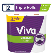 Viva Signature Cloth Paper Towels, 2 Triple Rolls FREE SHIPPING