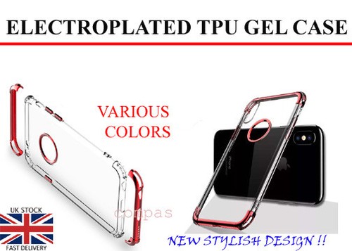 Coque TPU gel transparent hybride galvanisé antichoc pour Apple iPhone X XS neuve - Photo 1/22