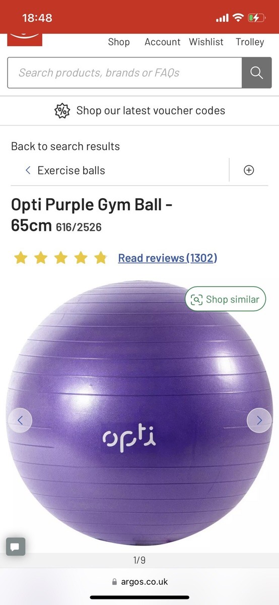 purple opti exercise ball