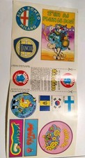 LES AUTO-COLLANTS DE TINTIN HEBDOTIMISTE Lot de 2 planches de stickers Vintage 