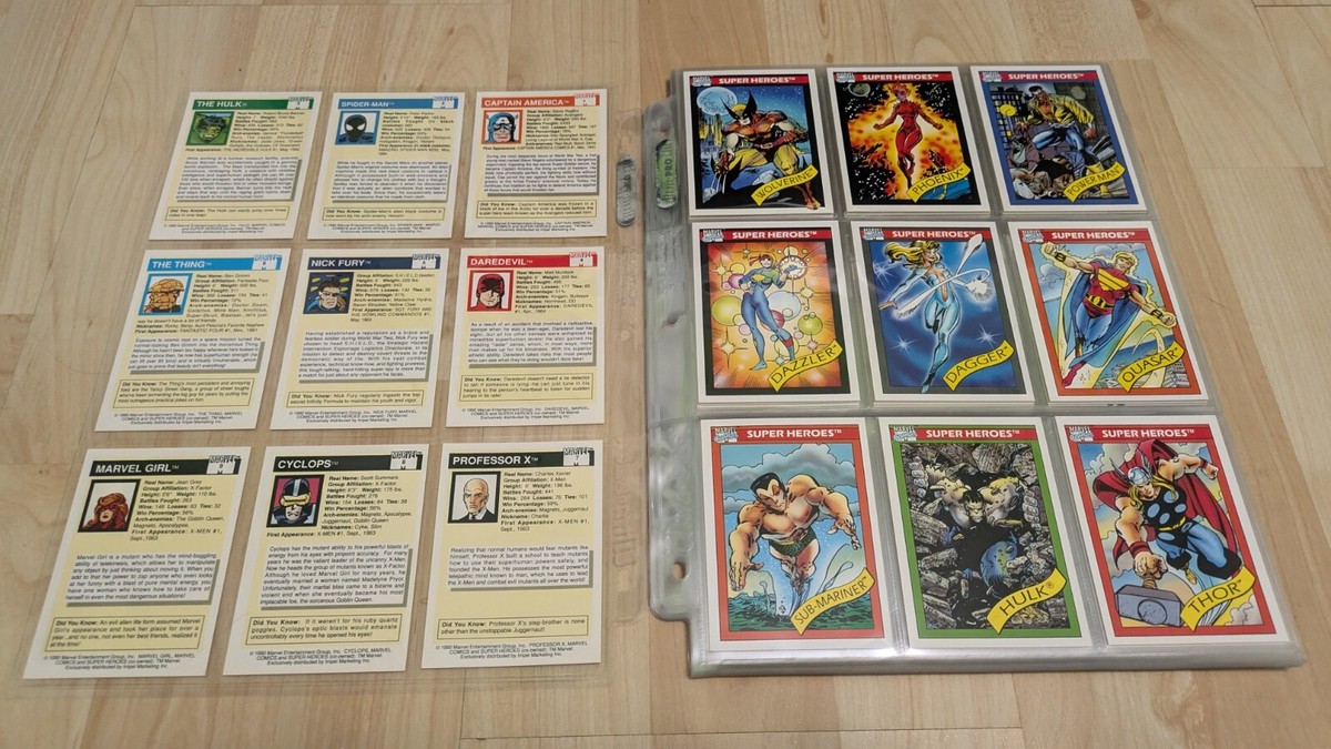 1990年版マーベル・ユニバース シリーズ1 162枚コンプ 1990 Marvel