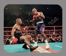Alfombrilla de ratón autografiada facsímil Evander Holyfield artículo #3013