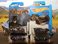 Hot Wheels Batman Arkham Asylum Batmobile LOT 4 75 Year Batman HW CITY FREE SHIP