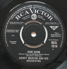 HENRY MANCINI - How Soon / The Tiber Twist .. 1964 Uk RCA Victor 45rpm Single