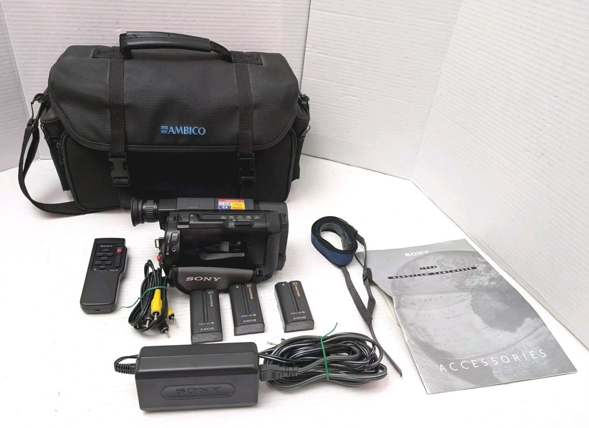 Sony Handycam Camcorder Video Recorder CCD-TRV215 8MM w/ Cord & 3