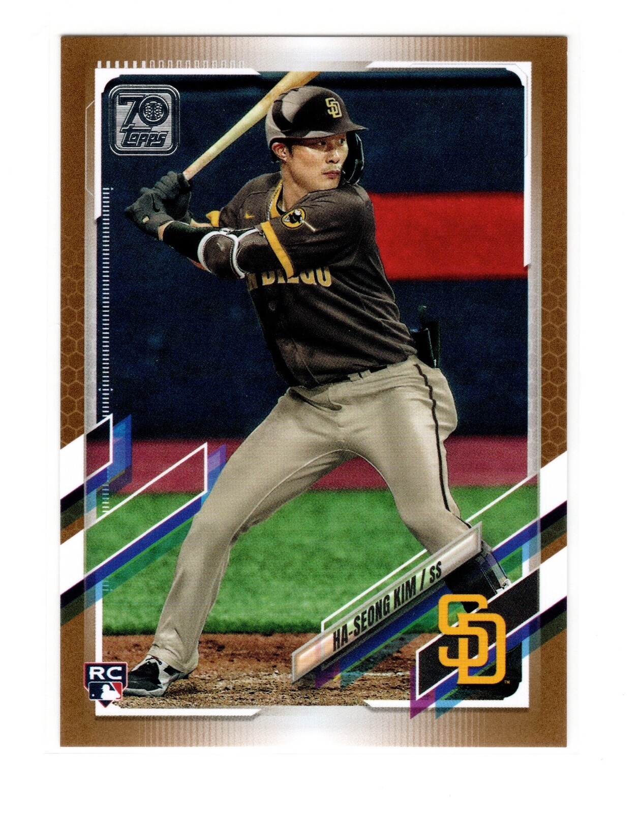 Ha-Seong Kim RC 2021 Topps S2 #398 1st RC Gold Parallels #/2021 San Diego Padres