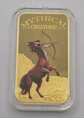 Moneda de 25 chelines chapada en oro centauro criaturas míticas República Somalí 2013 - Imagen 2 de 5