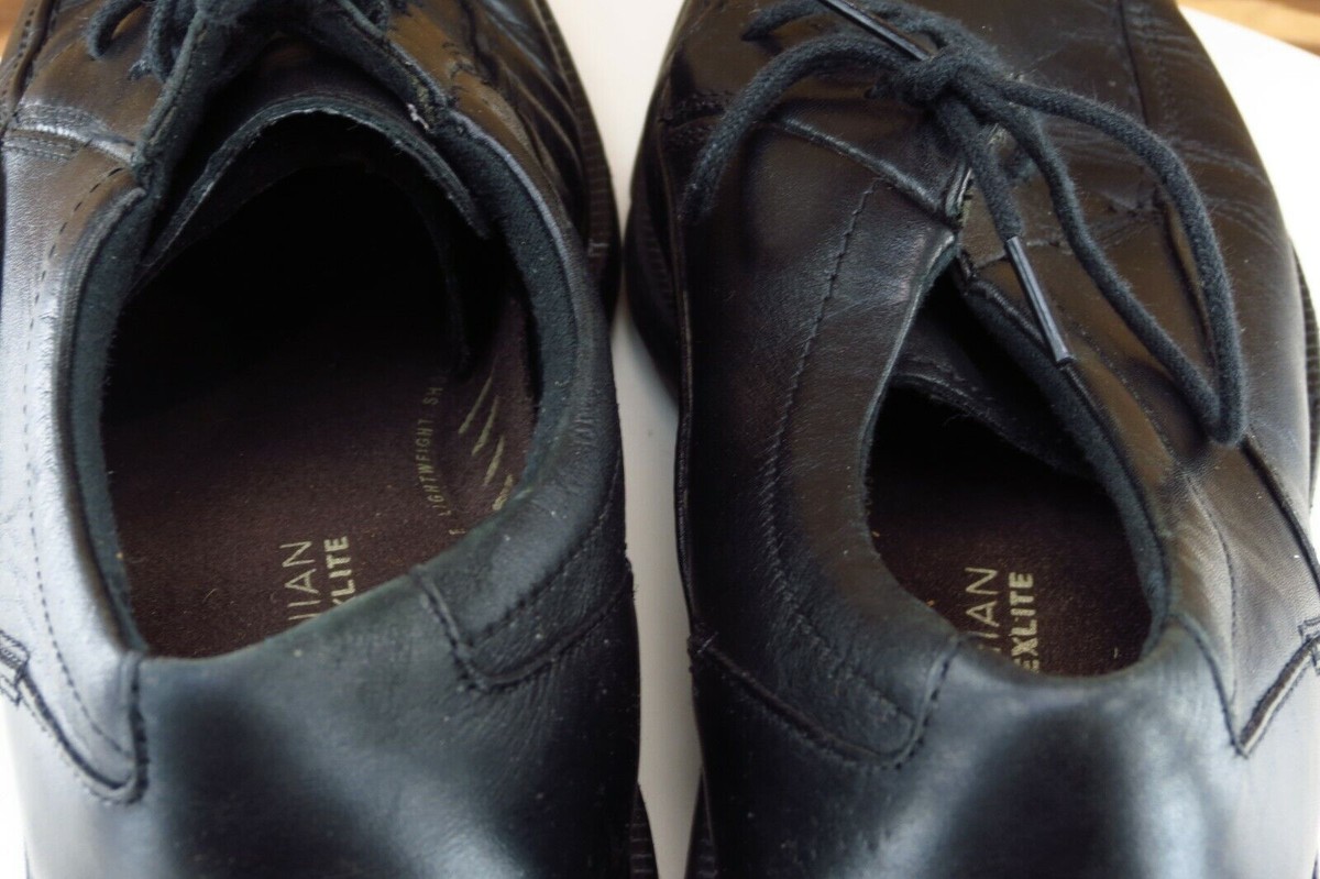 Bostonian Shoes Sz 7.5 M Square Toe Black Derby Oxfords  display picture 2