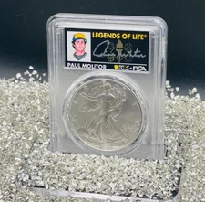 2024 $1 Silver Eagle MS70 FDOI HOF MLB LEGENDS OF LIFE PAUL MOLITOR 1 of 15 Mint