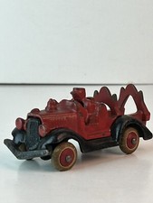 Hubley Cast Iron 1934 Ford Fire Dept Ladder Truck, Original