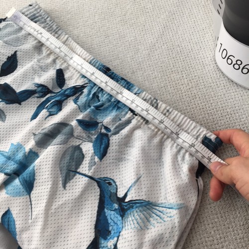 Kinetic Kings shorts mens size L white blue floral stretch mesh 106864 - Picture 9 of 12