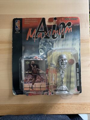 1991 Mattel Maximum Air Michael Jordan Silver Limited Edition Figure & Card 