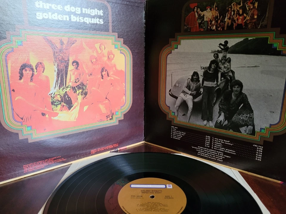 Three Dog Night - Golden Bisquits Vintage Vinyl LP (TESTED) 1971 Compilation - Image 4 of 4