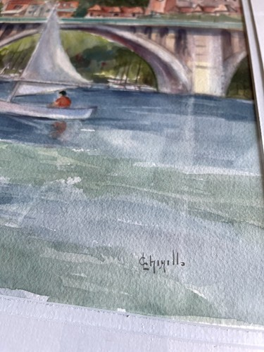 Laura Chirillo George Town art Original Watercolor Paint 20”x14” - Picture 7 of 9