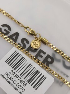 GASPER 2.5mm Cuban Gold-Plated 50cm Chain Necklace