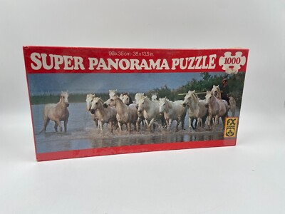 Super Panorama Puzzle Wildpferde in der Camargue 1000 Teile FX Schmid sealed OVP