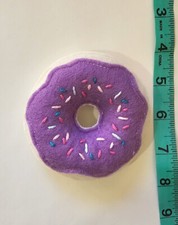 Stuffed Felt Glazed Donut Doughnut Gift Food Sprinkled Chocolate Home mauve