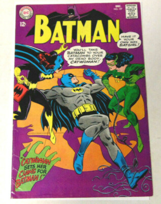 Batman #197 FN 1967 DC Comics Batgirl VS Catwoman and Her Cat-o-Nine Tails
