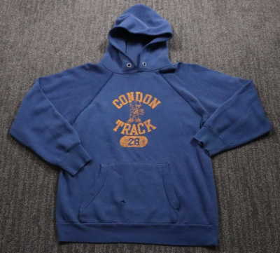 Champion 80s Condon Blue Devils Track Adult Medium Hoodie True VTG