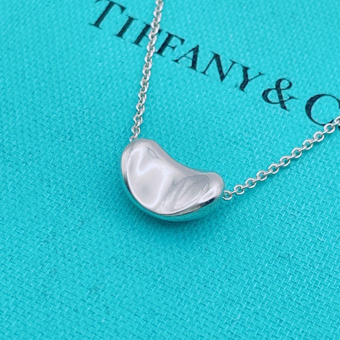 Tiffany & Co Elsa Peretti Necklace Beans Pendant Sterling Silver 925 L-40cm