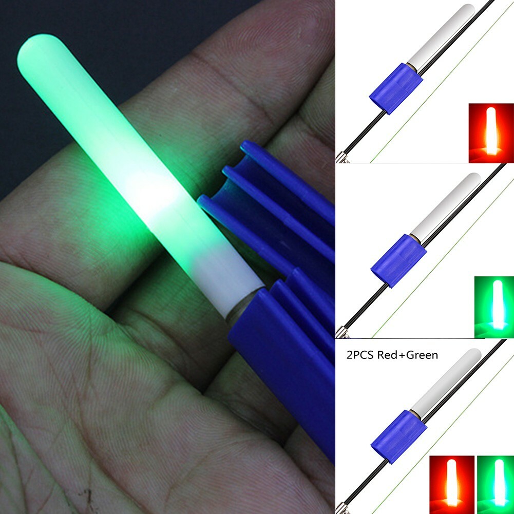 1/2* LED Night Fishing Stick Light Rod Tip Clip Glowing Lightstick  Alarm-Lights