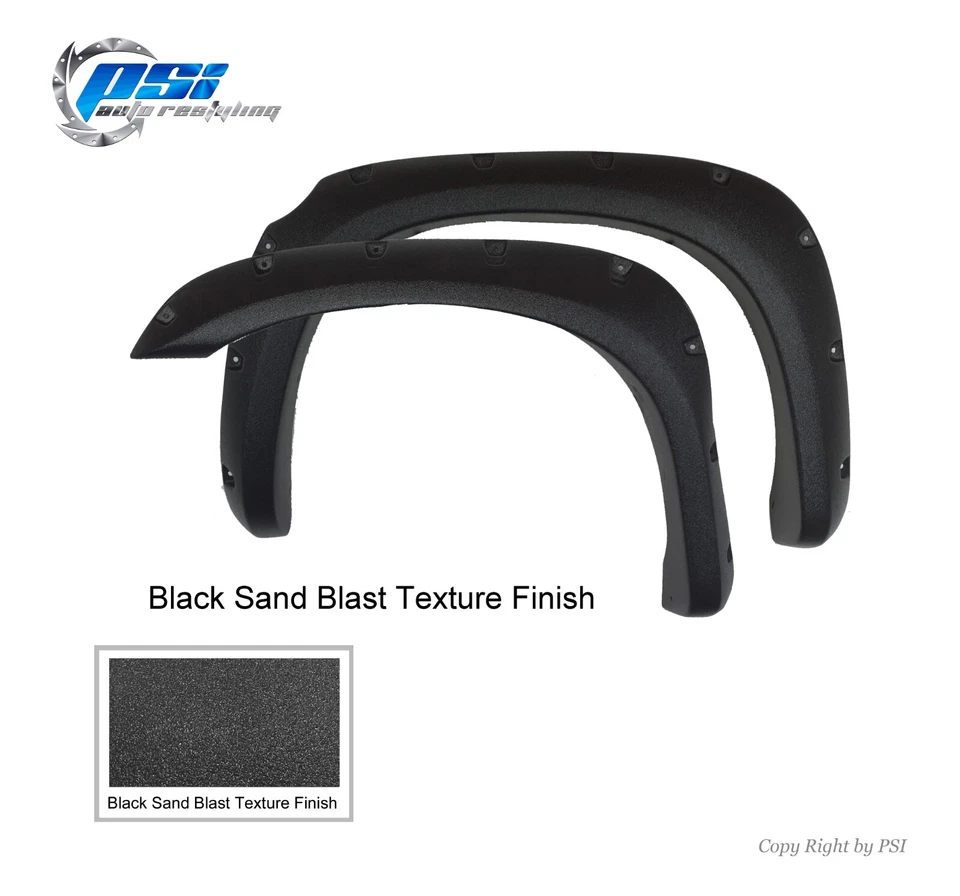 Pocket Bolt Fender Flares Fits Dodge Dakota 05-11 5'4" Crew Cab Only Textured - Image 3 of 4