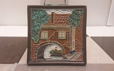 Royal Delft Cloisonne tile -Oostoort House in Delf.