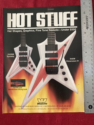 Westone X4TPR Guitars St. Louis, Missouri 1985 Print Ad
