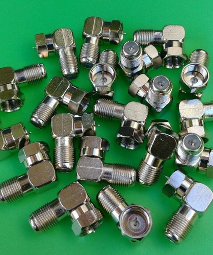 (10 PCS) F-type Right Angle 90 Degree Coaxial RG6 RG59 Adapter - USA Seller - Picture 2 of 2