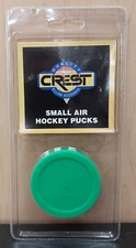 NEW! SMALL AIR HOCKEY Pucks NEW Fluorescent Green CREST Set 2-1/2"