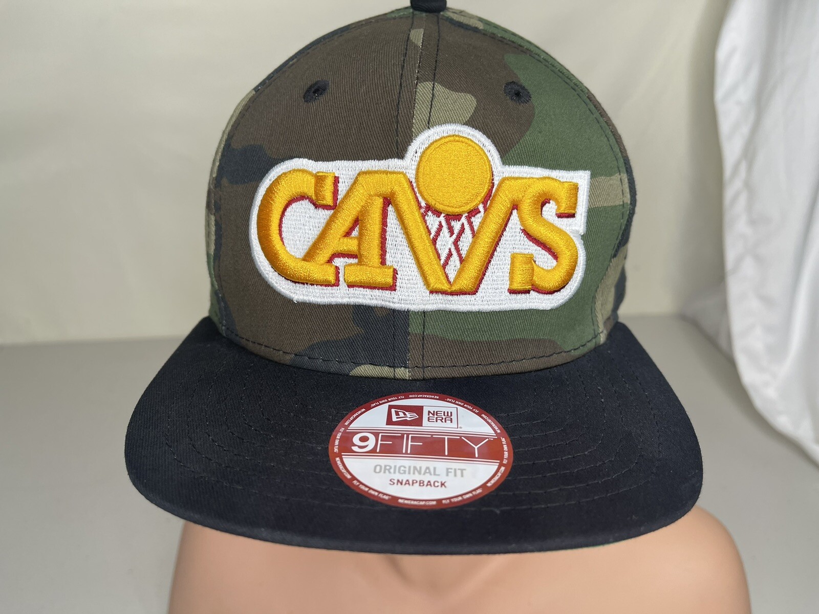 Cleveland Cavs New Era NBA SnapBack Hat Camouflage Embroidered Logo Original Fit