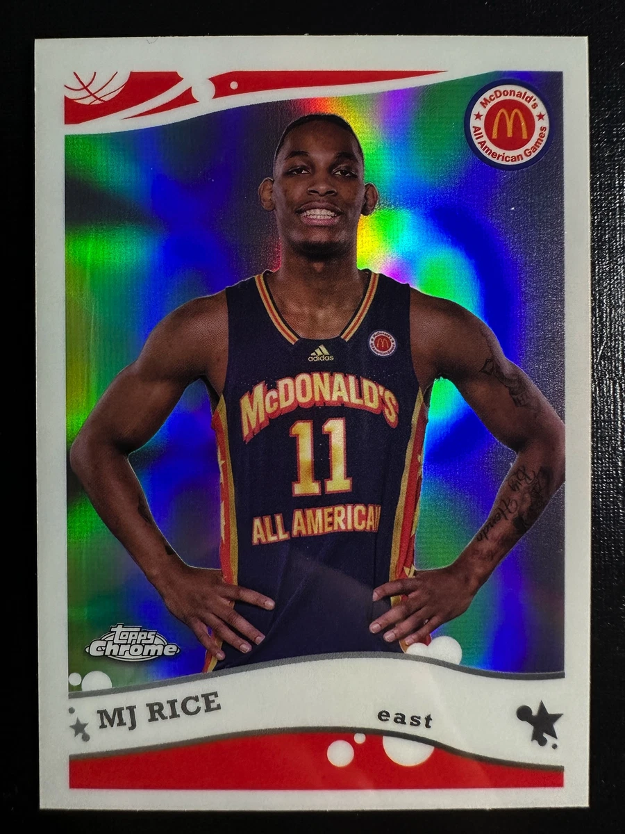 MJ Rice 2022 Topps Chrome McDonalds Basketball Card All American #2K6-3