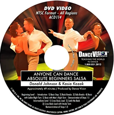 Salsa Anyone can dance Absolute Beginners Figures Johnson Dance Vision DVD