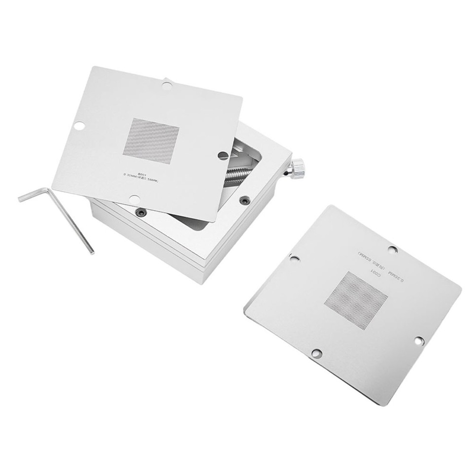 Upgrade Your Reballing Kit with 90mm Silver Fixture Jig and 10PCS