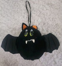 DAKIN Vintage 1983 Halloween Plush Black BAT Sound 5.5  10" Wing Span Stuffed