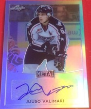 2016-17 Leaf Metal Juuso Valimaki Silver Prismatic Calgary Flames