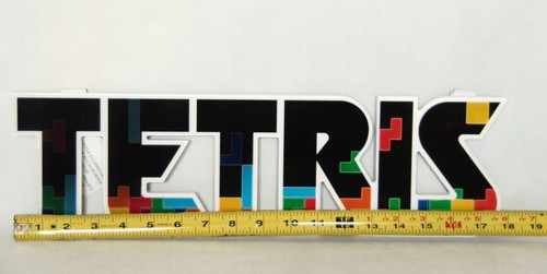 TETRIS Lenticular Circle Wood Wall Decor 18" Long - Picture 3 of 7