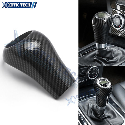 Carbon Fiber Pattern Gear Shift Lever Head Knob Moulding For Benz C E S CLK GLK